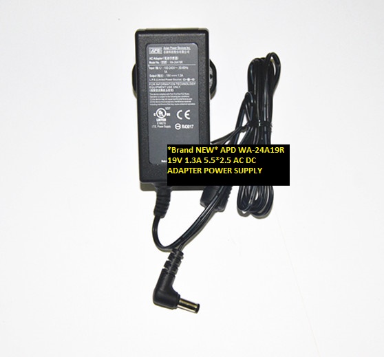*Brand NEW*19V 1.3A APD WA-24A19R 5.5*2.5 AC DC ADAPTER POWER SUPPLY - Click Image to Close